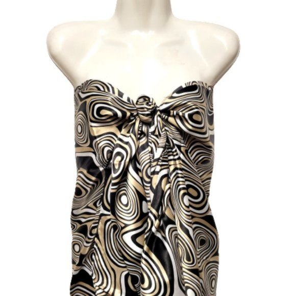 Pareo Sarong Skirt Swimsuit Cover Up, Strapless Dress Beach Vacation Summer Wrap - Picture 5 of 6